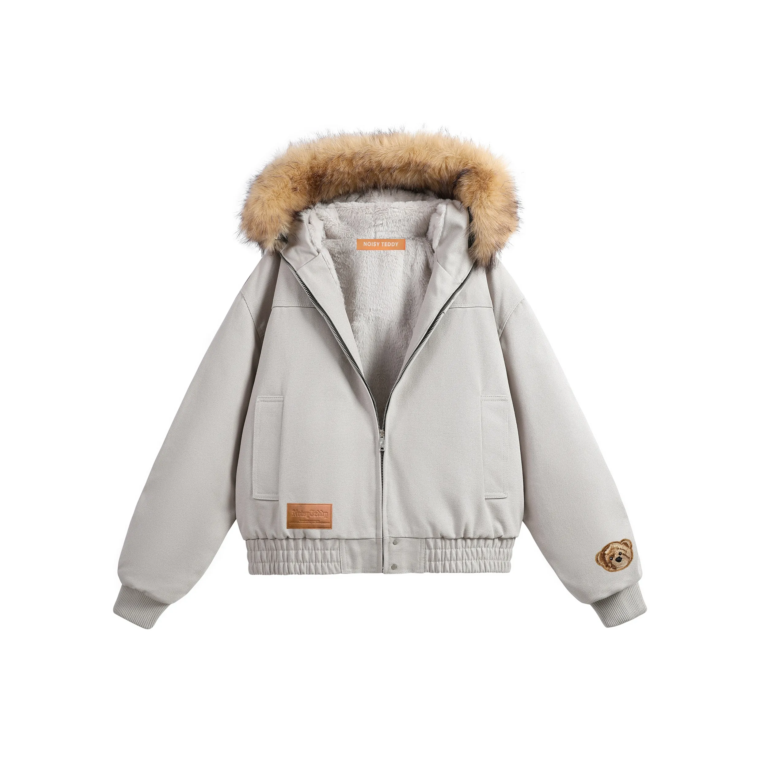 NOISY TEDDY Хлопковый пуховик унисекс