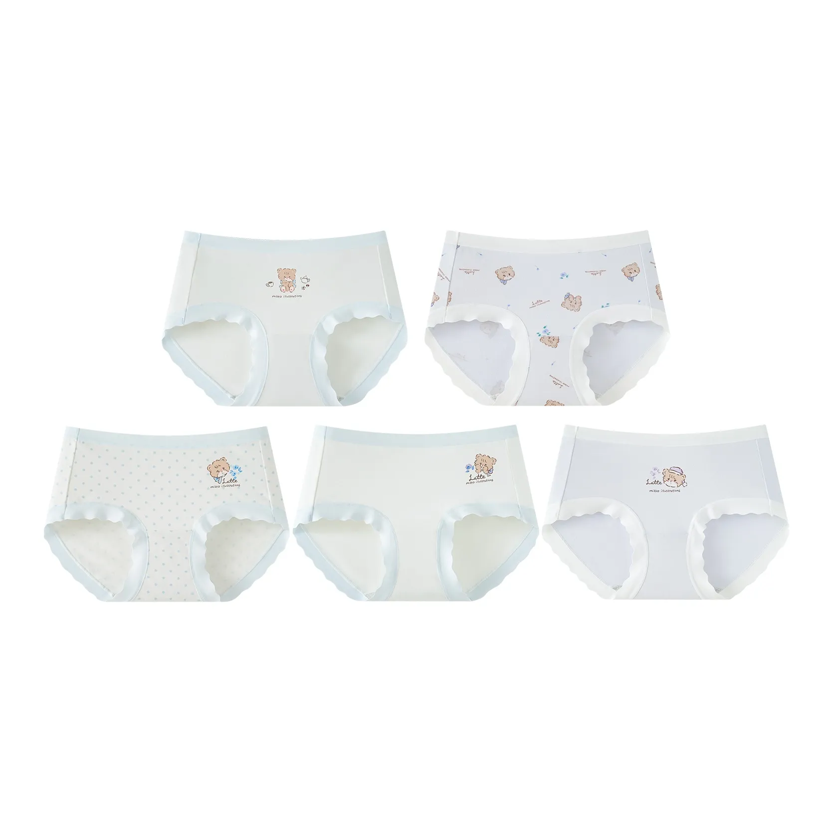 Gongdie Нижнее белье 5 пар Женские трусики-бикини