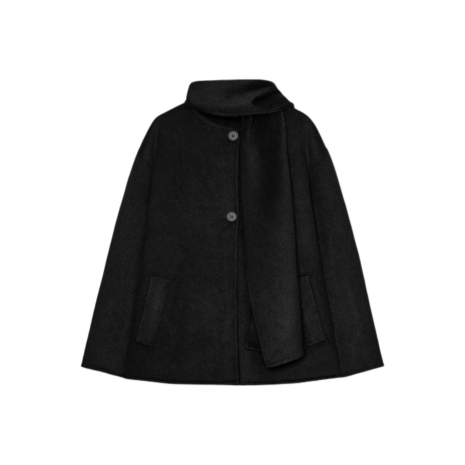 ZARA Черное Женское Пальто