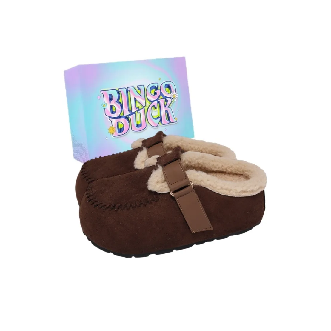 BINGO DUCK Резиновая подошва Домашние тапочки Женские