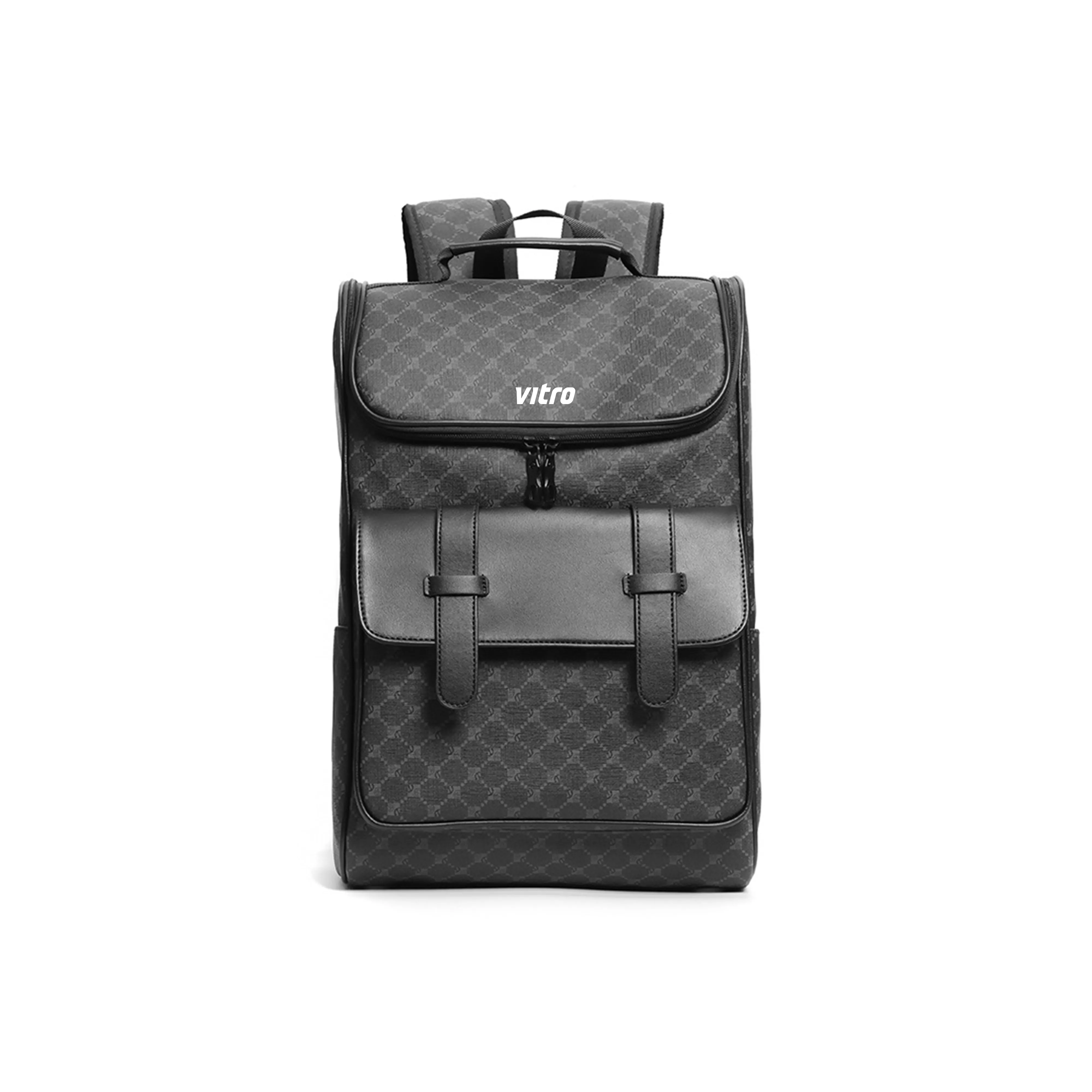 VITRO ПУ (полиуретан) Рюкзак Стандартный Мужской Черный Узор