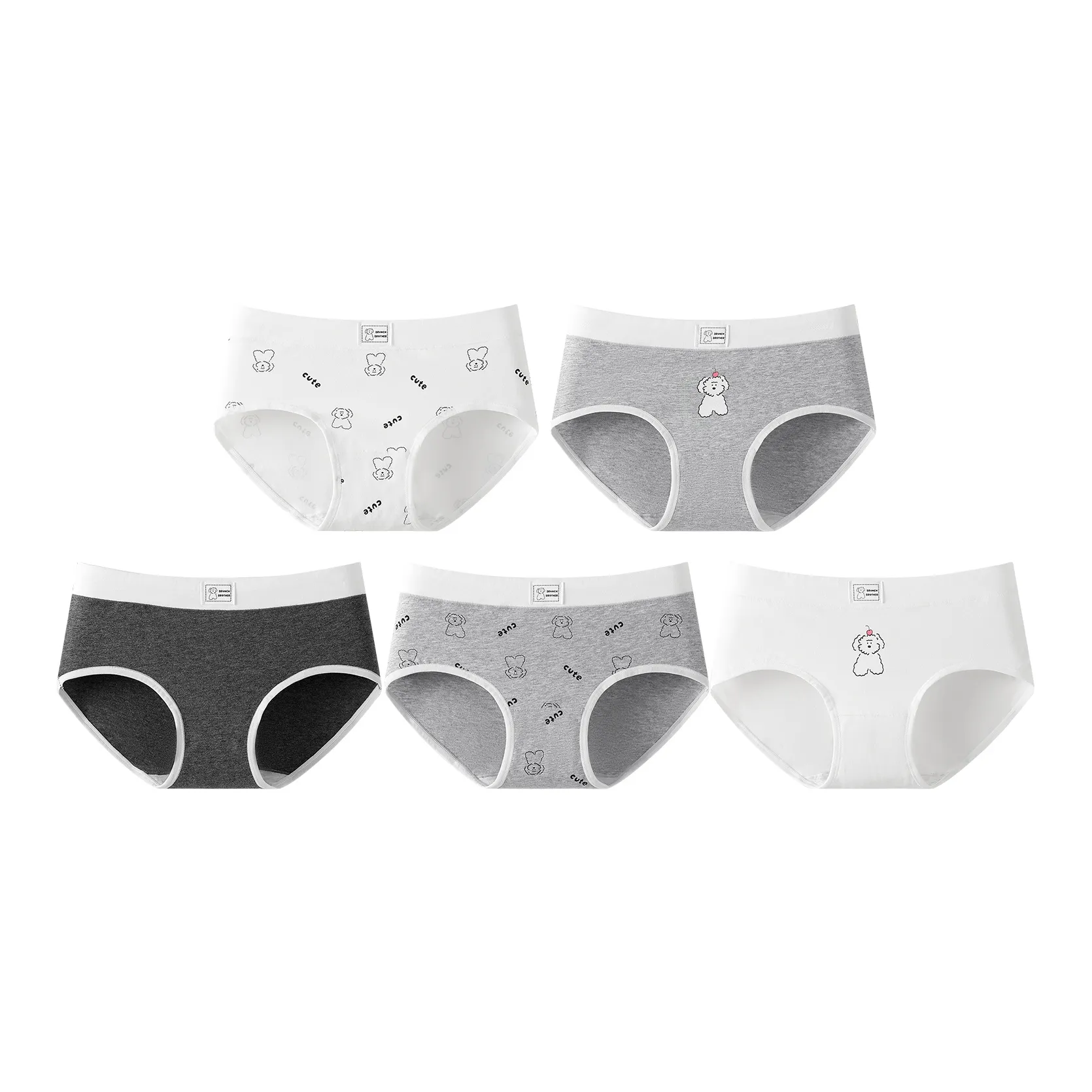 Gongdie x Brunch Brother Трусики-бикини Женские упаковка из 5 штук