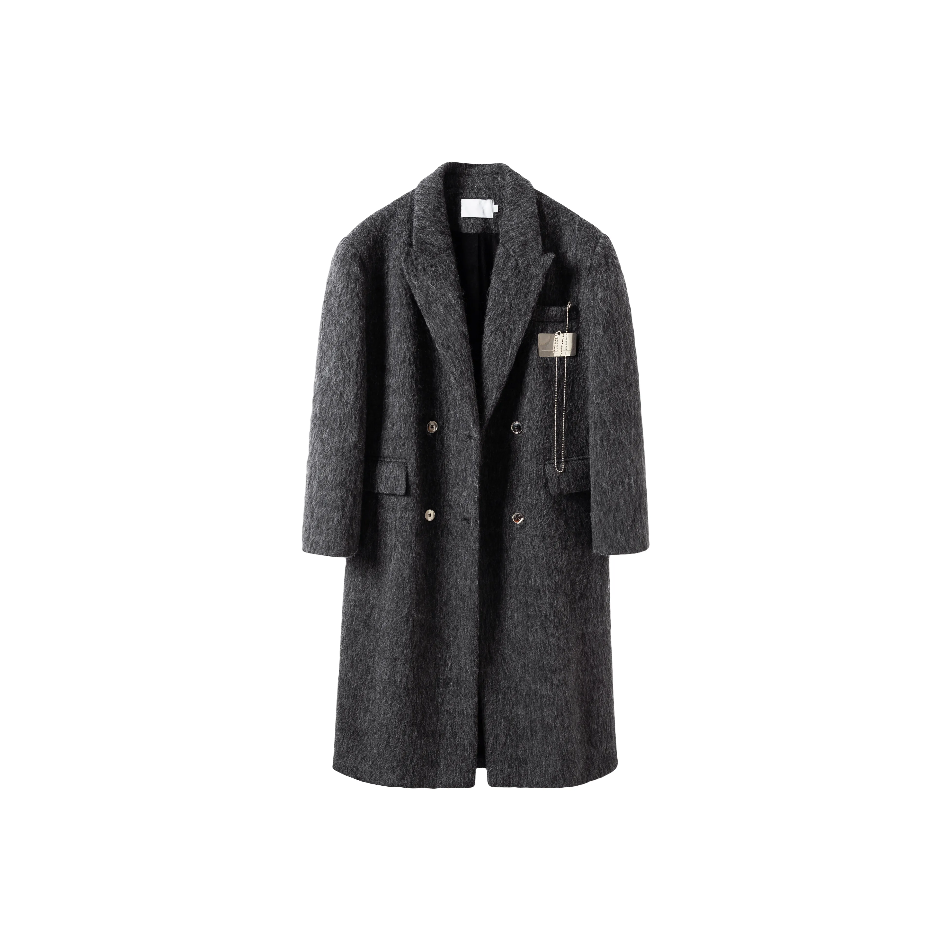 GOOSELIAR Темно-серый унисекс пальто