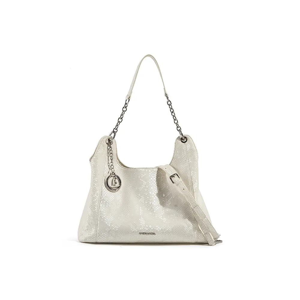 CAEISL KCIEL ПУ (полиуретан) Сумка через плечо Стандартная Женская Змеиная кожа Белый