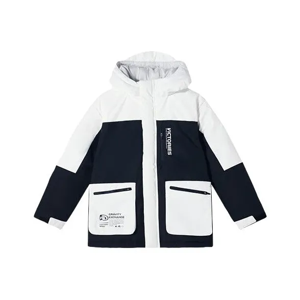 361°KIDS Down Jacket Классический Черный White Feather Teenagers