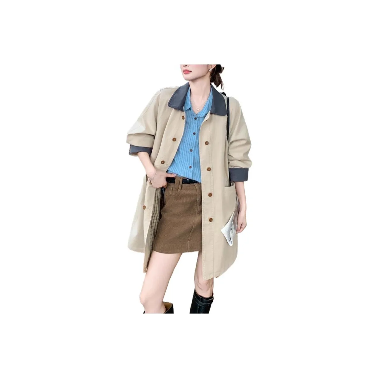 GOSO Бежевый Женский Тренч