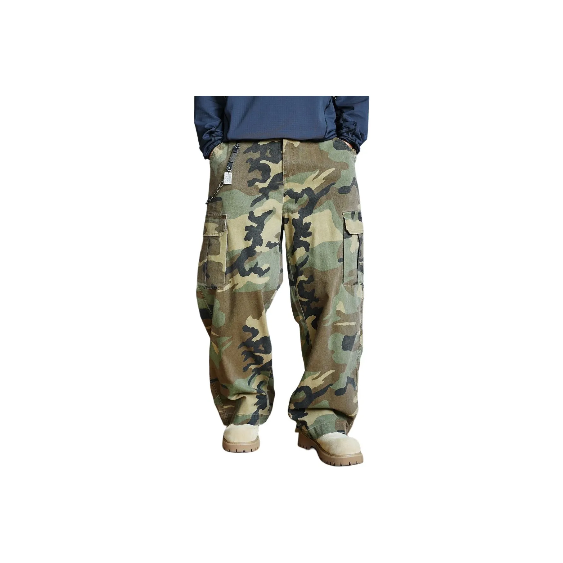 ZHANDASHUAI Камуфляж Унисекс Карго Брюки