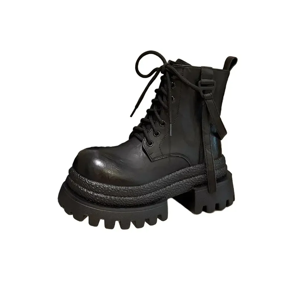 NTOZE Martin Boots Black Women's