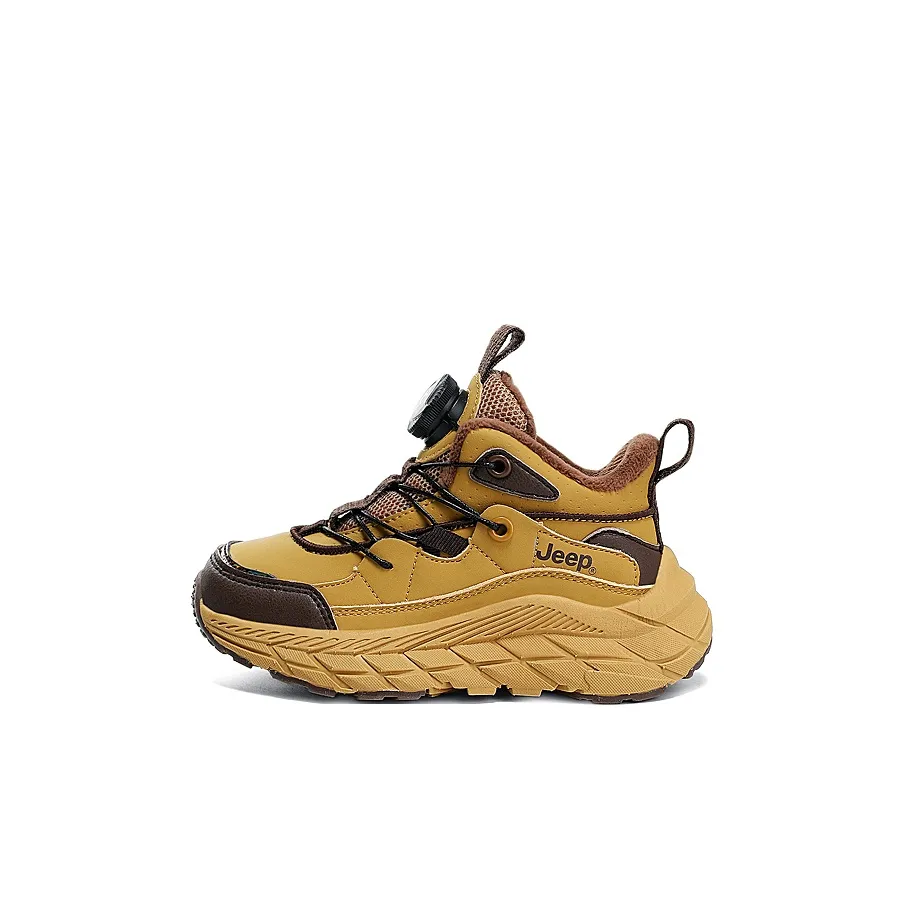 Jeep Аbrasion Resistant Легкие амортизаторы Shock Absorbers Теплоизоляционные противоскользящие Низкие баскетбольные кроссовки Golden Хлопок Детские