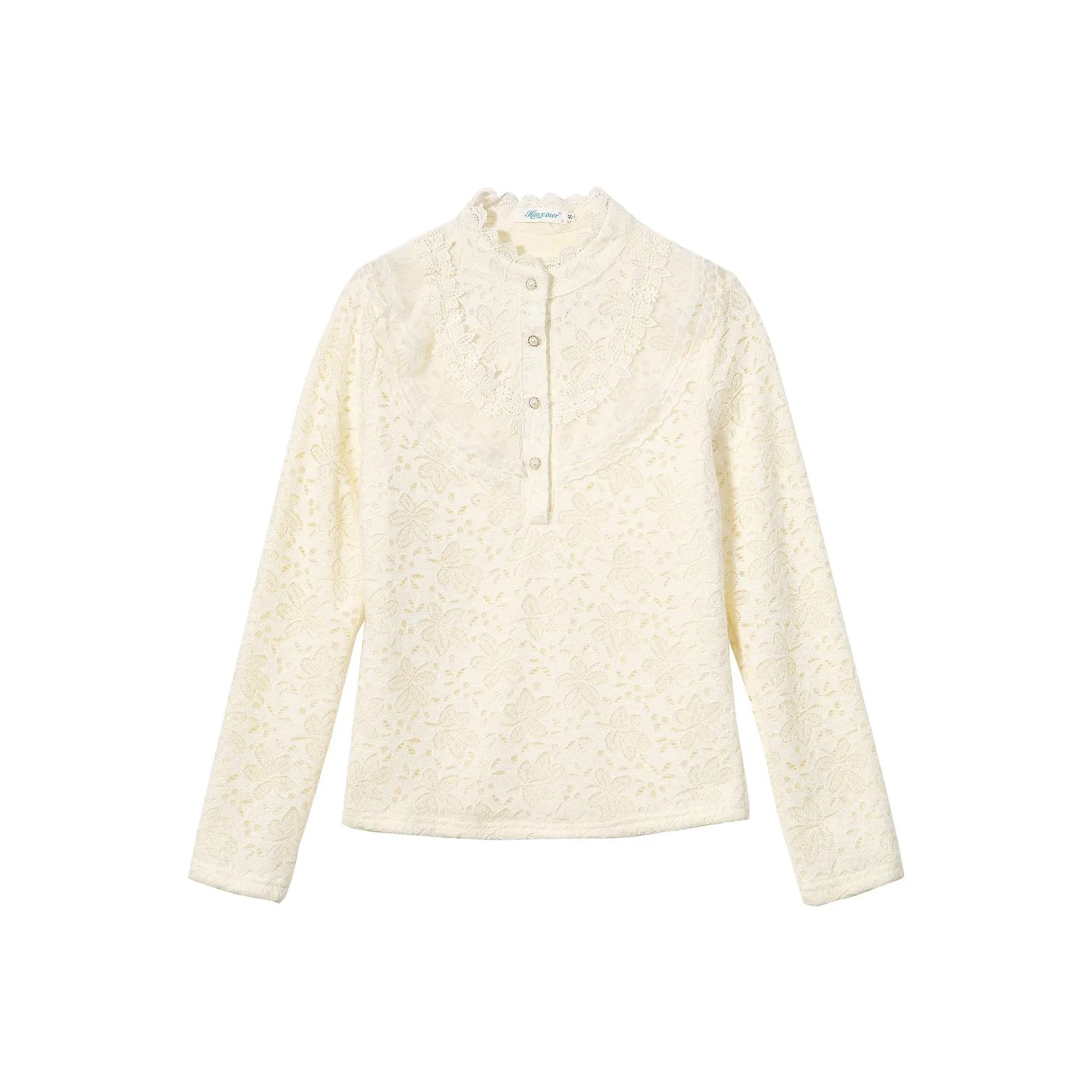 LANGQING Абрикос Giveaway Бренд Наклеенный Женские Рубашки