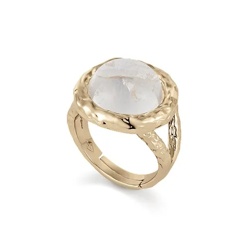 Retro Chic Brass Gold Plated Инкрустированный Кристальный Flora Кольцо Унисекс