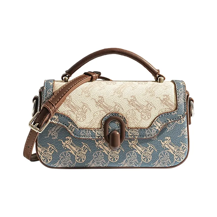 Jacoponnus Сумка из коровьей кожи среднего размера женская синяя