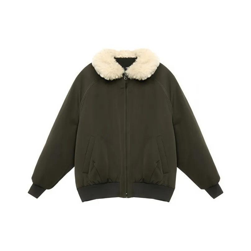 KKX Оливково-зеленый Женские пуховики