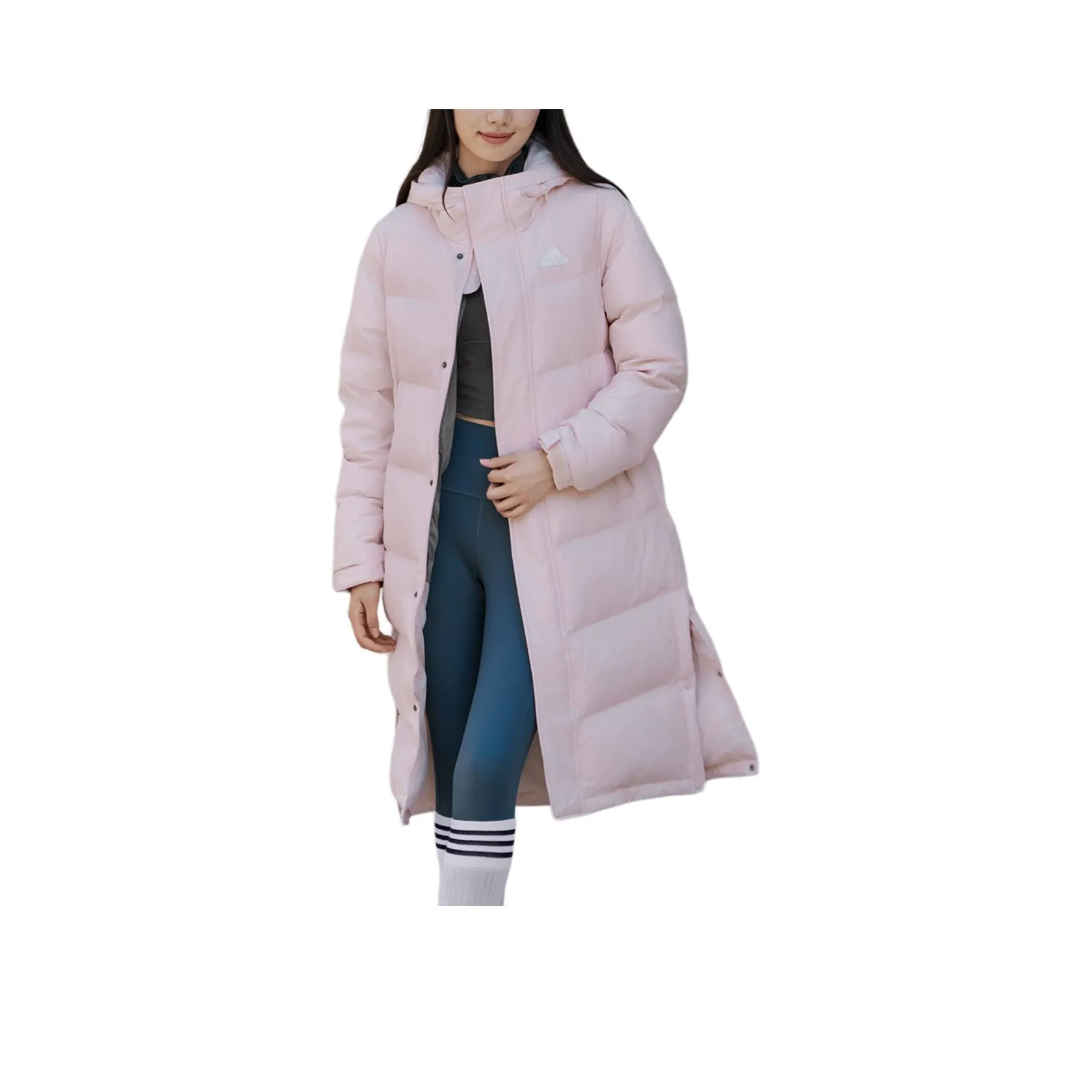 Adidas Light Pink Unisex Down Jackets Adidas Светло-розовый унисекс пуховики