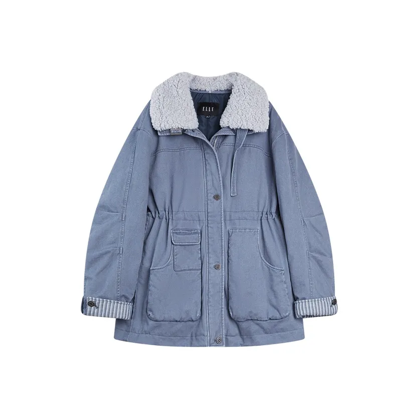 ELLE Джинсовый синий Женские Пуховые куртки