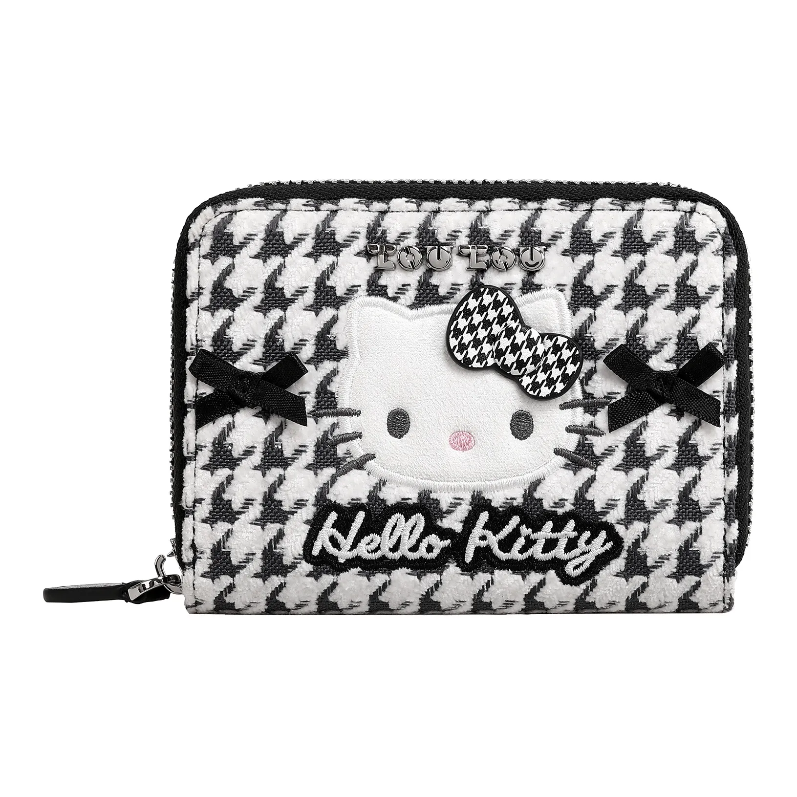 TOUTOU Sanrio Co Branded Hello Kitty Ткань Кошелек Стандартный Женский Oreo Черный