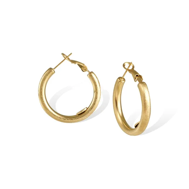 Retro Chic Нержавеющая сталь с золотым покрытием простые кольца серьги-кольца маленькие женские