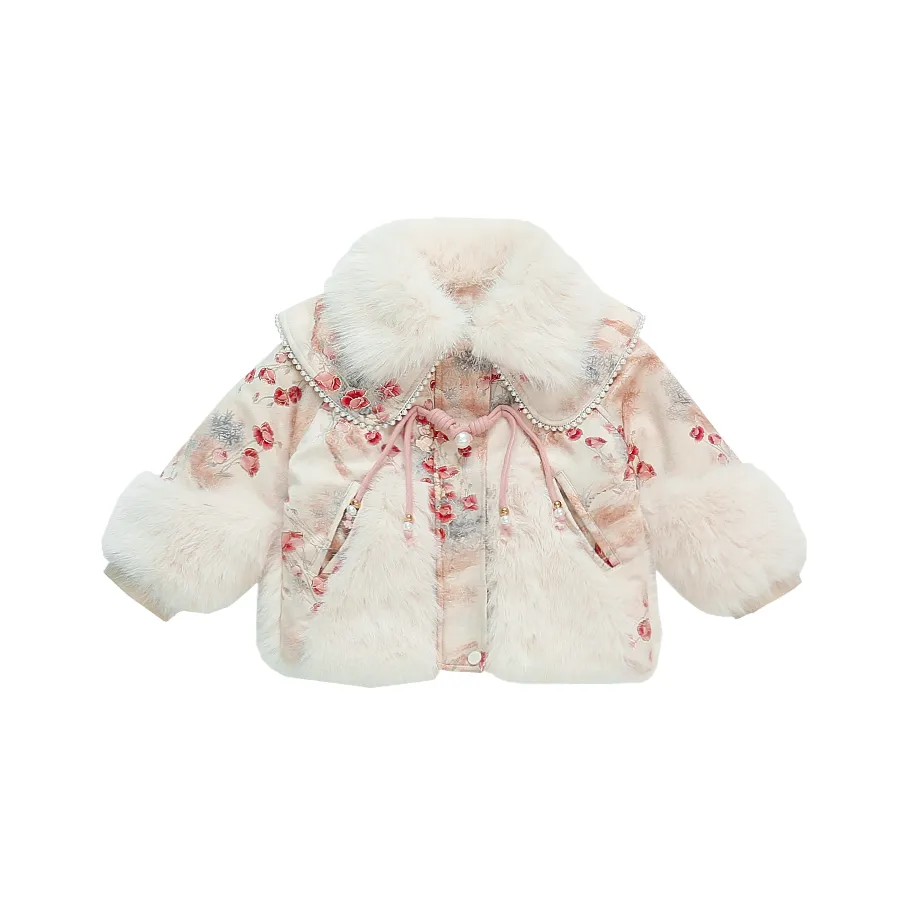 Meter Традиционный китайский стиль Пуховик Осень и зима Девочки Свитер Пальто