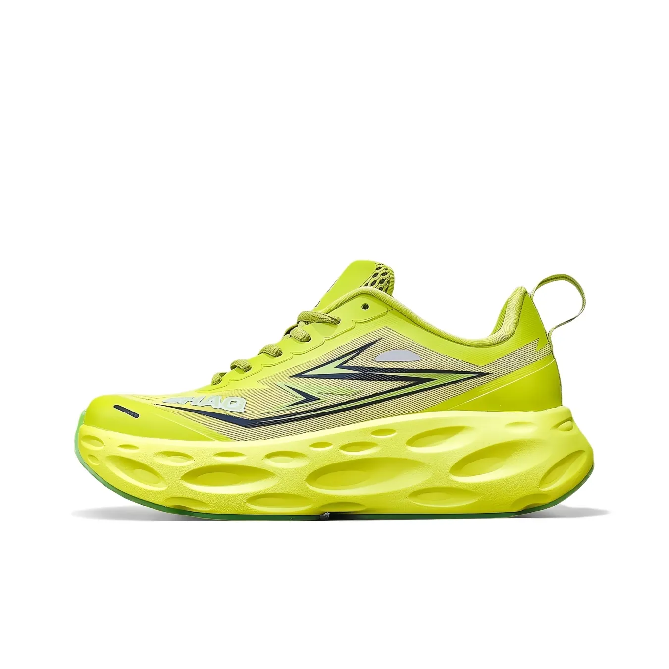 SHAQ Амортизация Дышащий Противоскользящий Повседневный Городской Коммутирование Тренировки Беговые кроссовки Унисекс Неоново-желтый