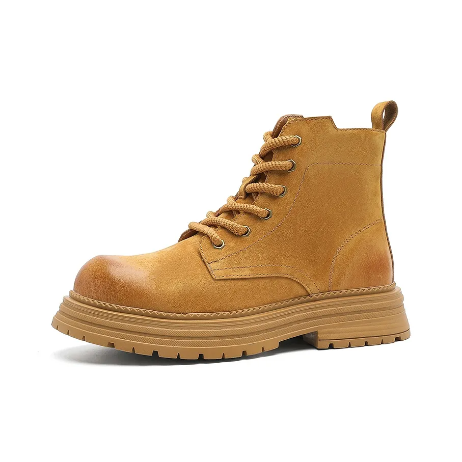 SENGUIBUCK Винтаж Рабочие ботинки Носки экипаж Мартин Boot Мужской