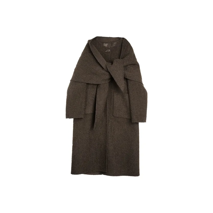 ELLE Темно-коричневое женское пальто