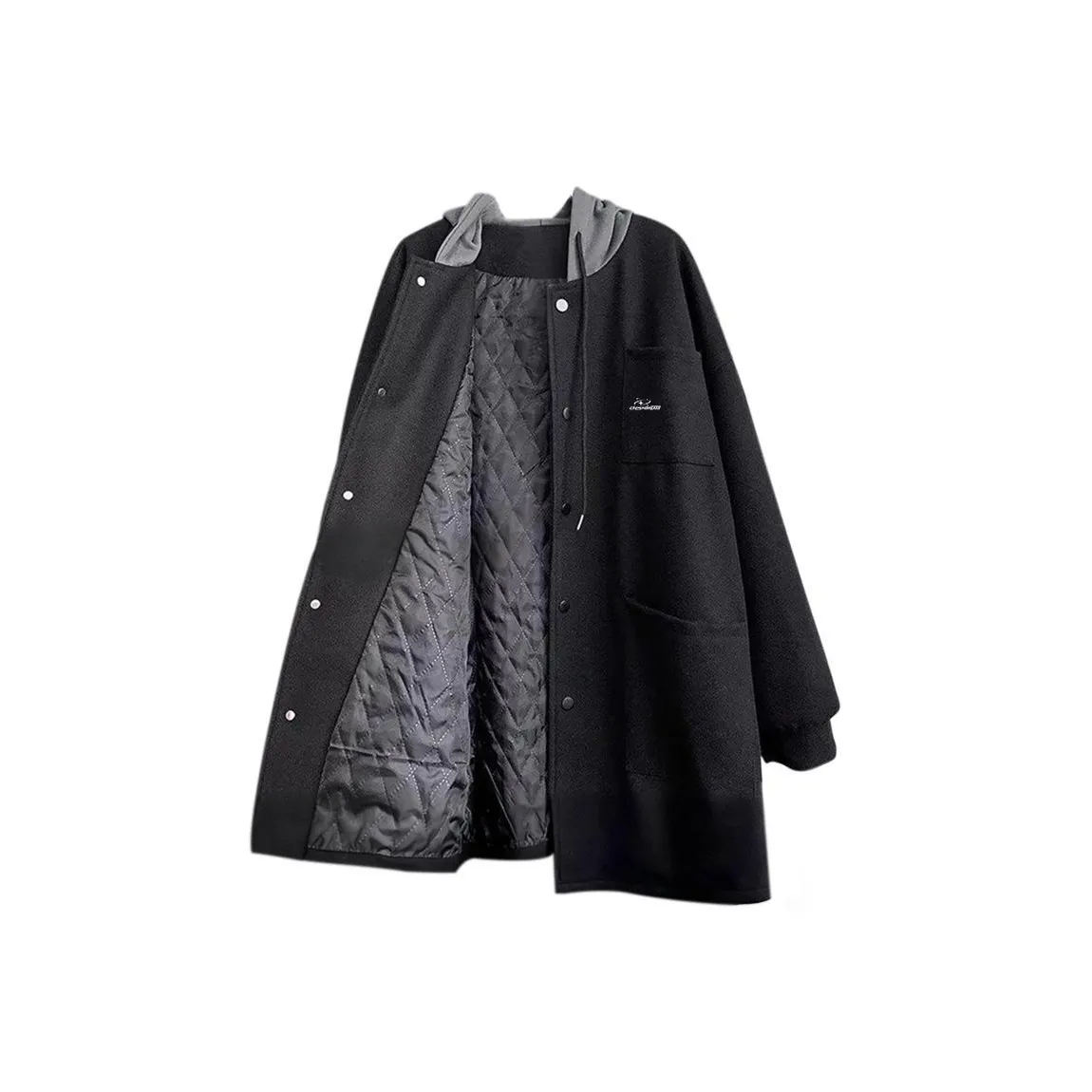 Chisportate Черная подкладка [Нет логотипа на груди] Унисекс пальто