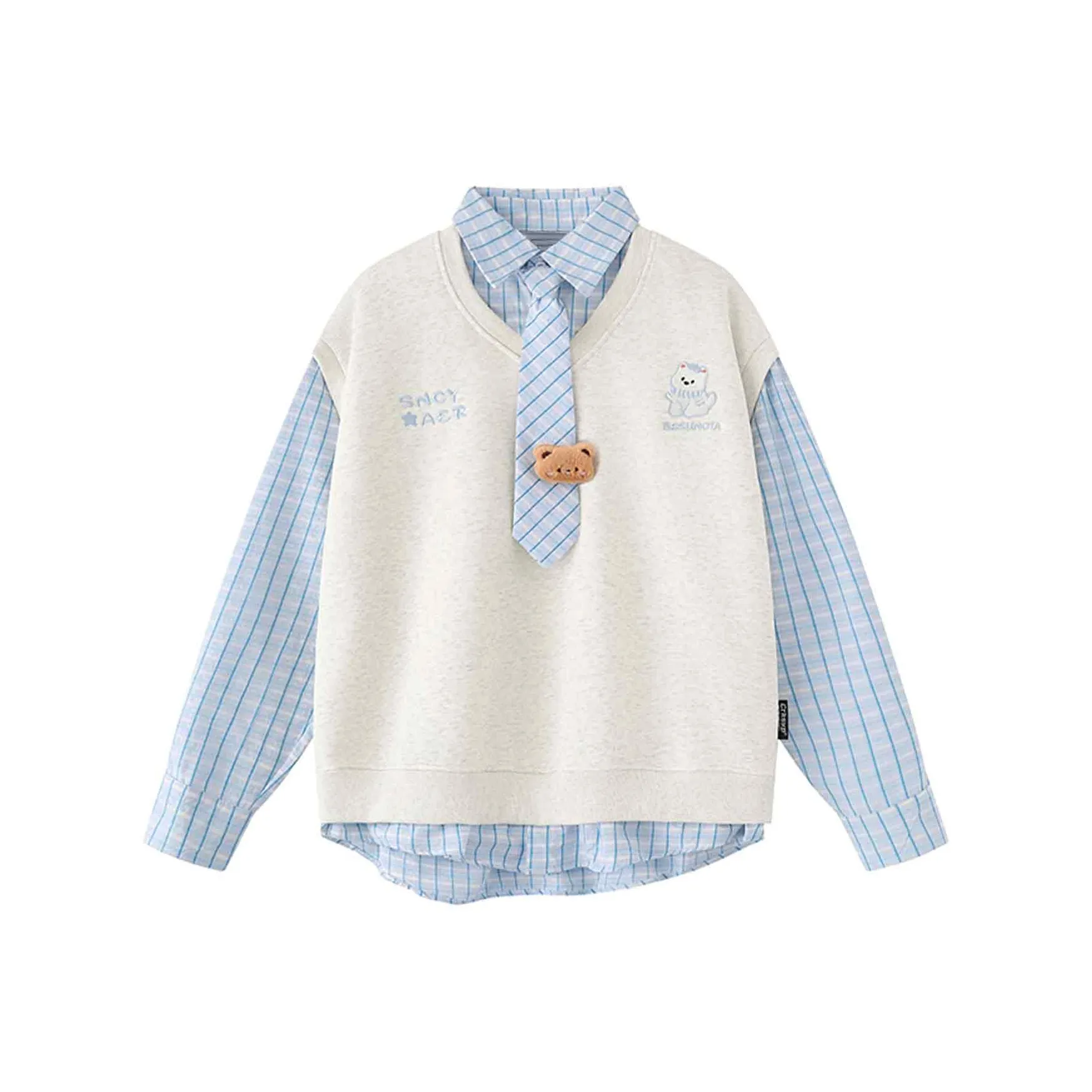 UNA RETA Белый Серый Женский Свитшот