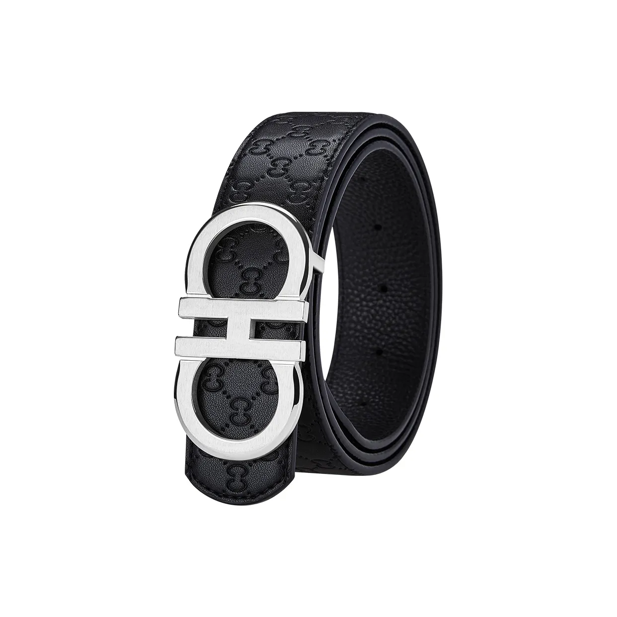 Coilenklaon Первый слой кожа модный мужской ремень мужской серебряный золотой изящная коробка ширина корпуса 3,8 см