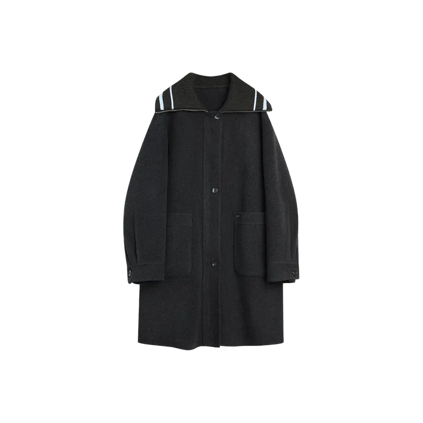 ELLE Средне-серый Женское Пальто