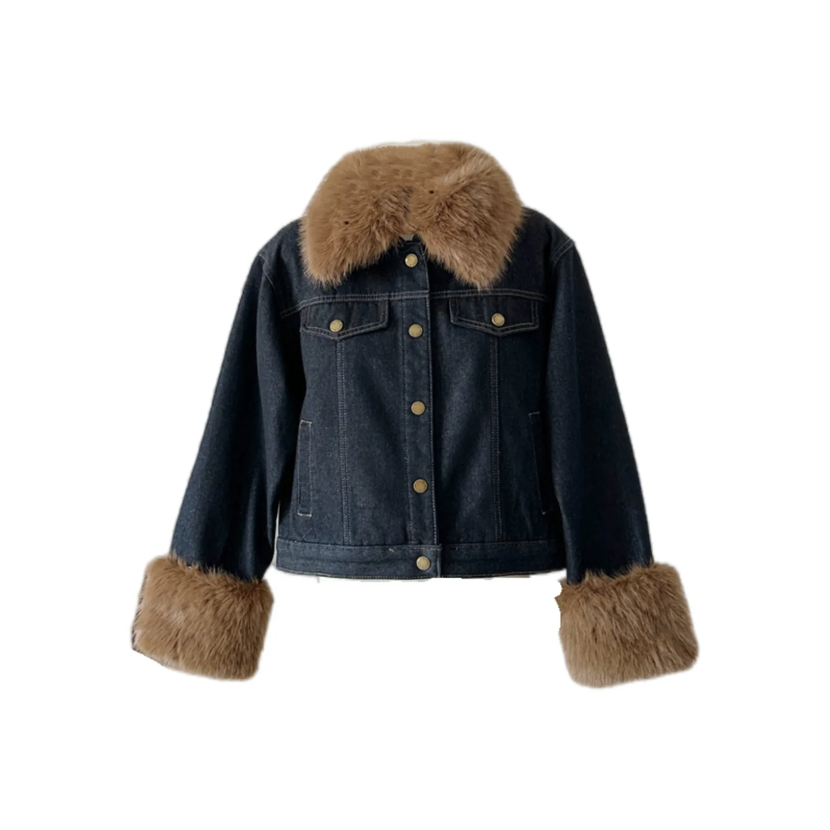 ADXKM Оригинальный деним женский джинсовый куртка