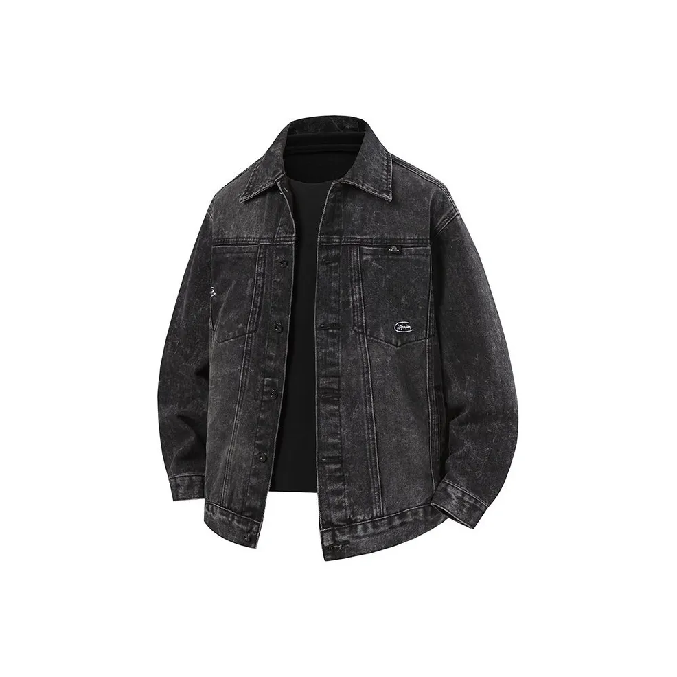 HUNZHI Черный Серый Унисекс Джинсовые Куртки