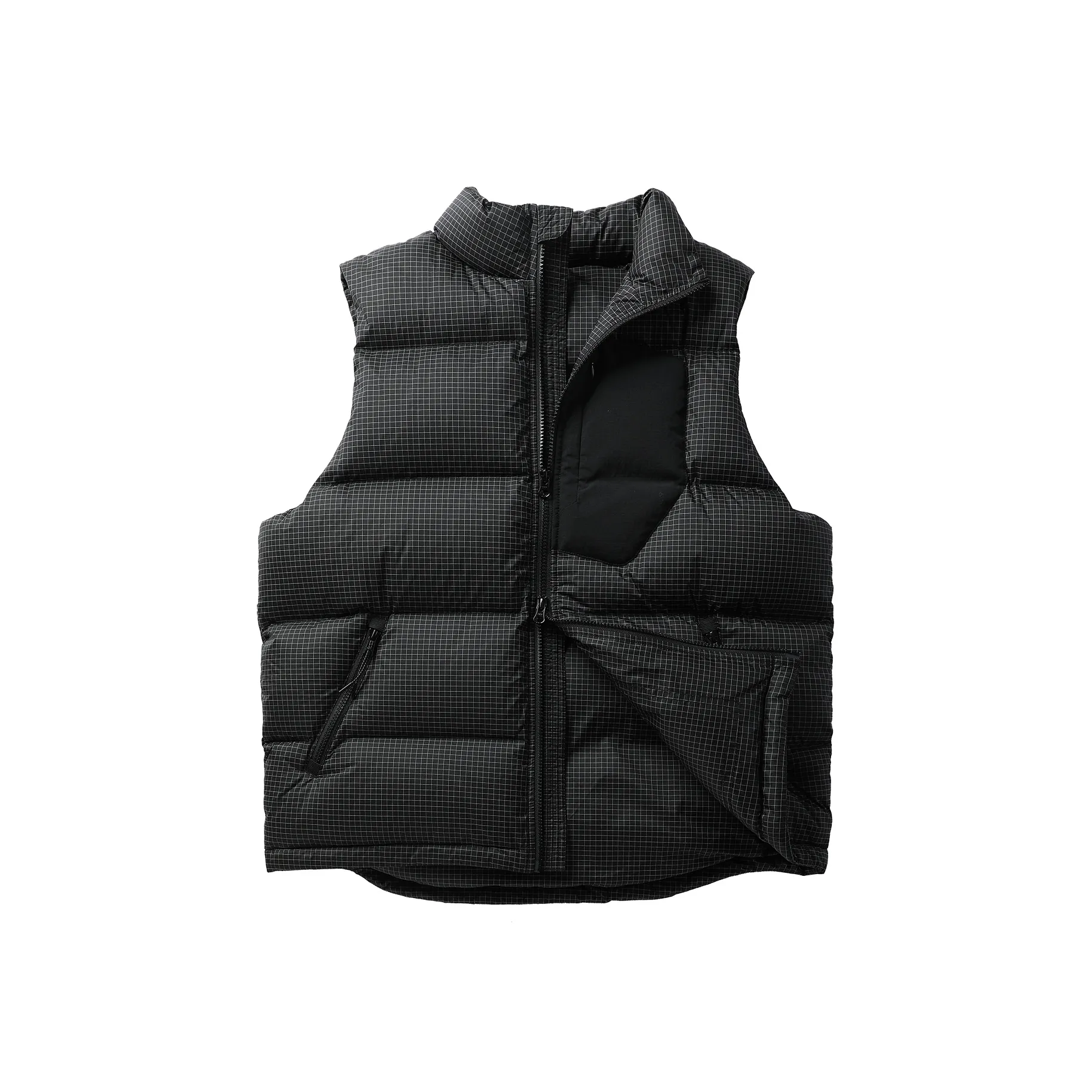 SHINIANFUGONG Пуховый жилет Легкий Воротник-стойка Майка Пальто Для мужчин Унисекс