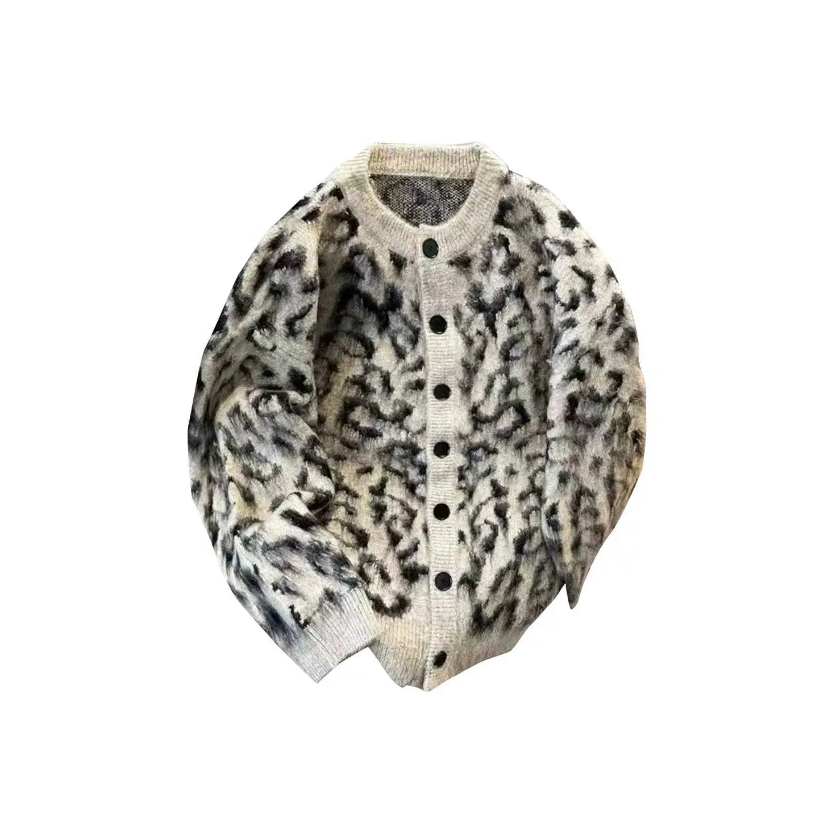 PAINT STAIN Леопардовый принт Унисекс Трикотаж