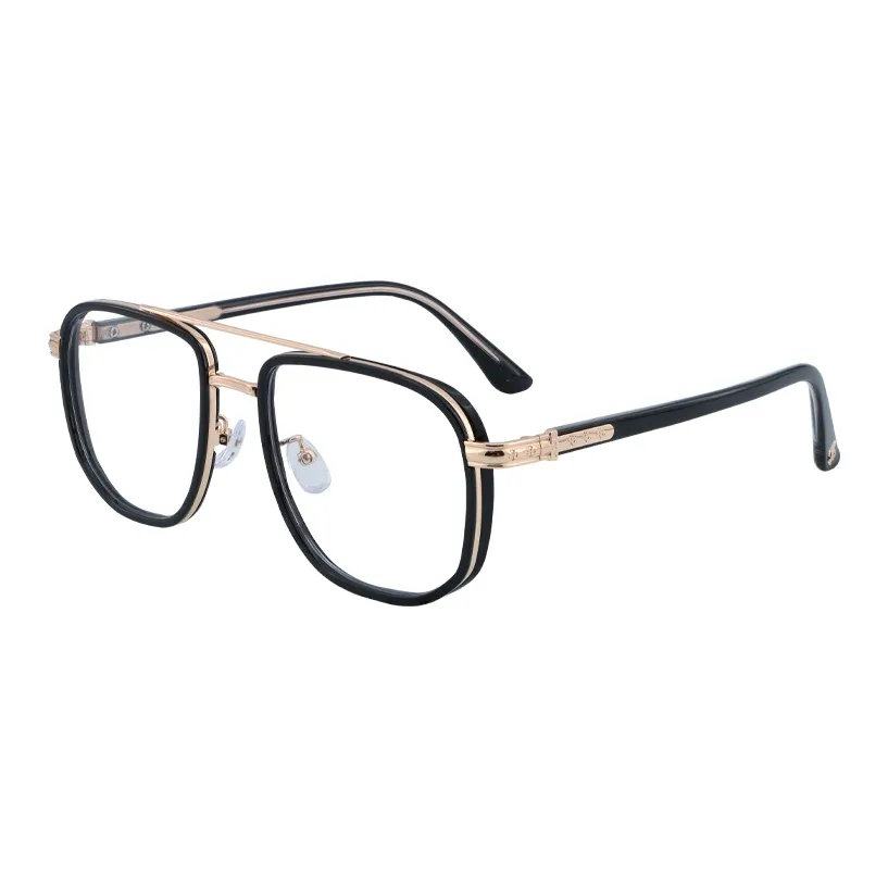 Conant Сплав+TR Авиатор Очки с диоптриями Унисекс Черный Золото