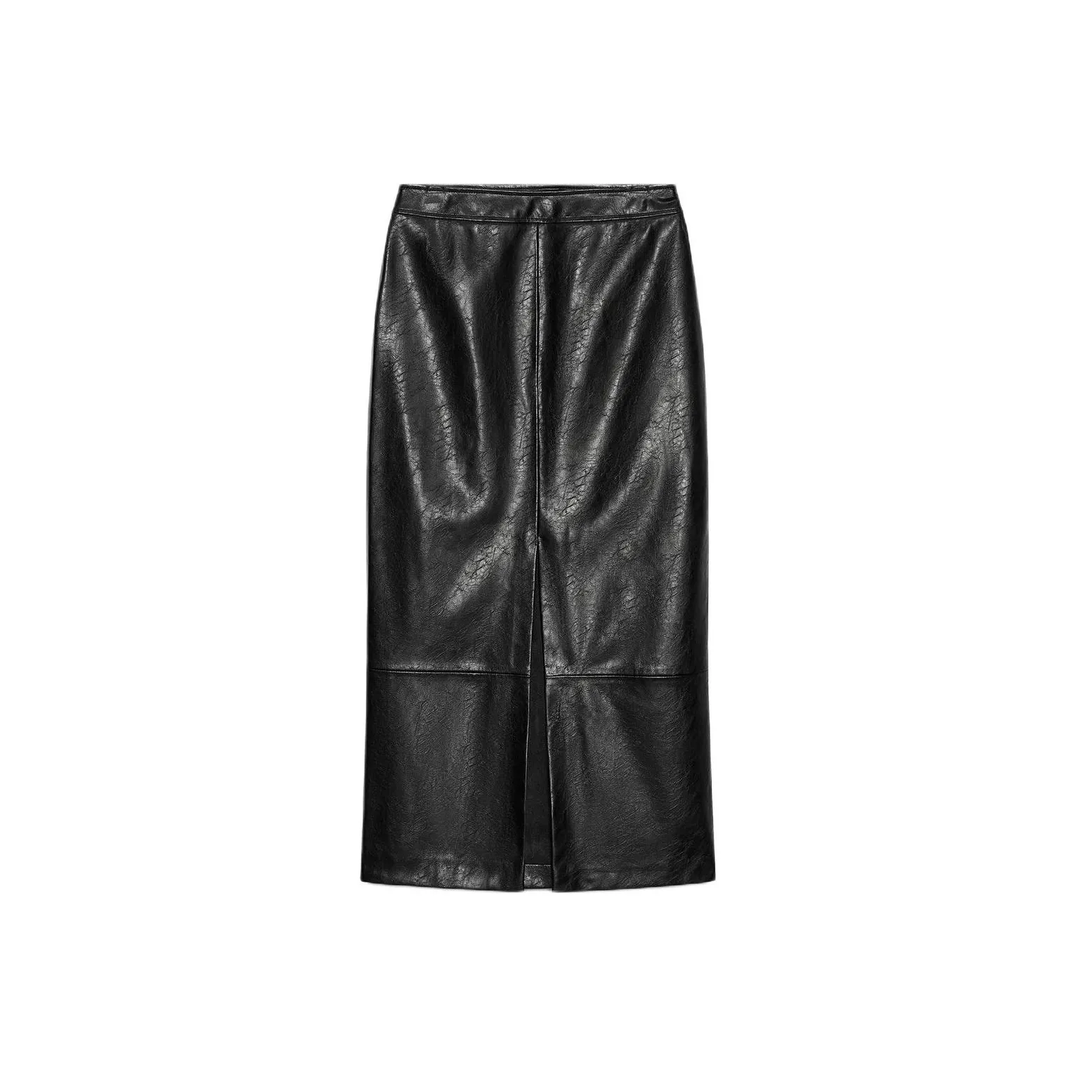 ZARA Черные Женские Кожаные Длинные Юбки