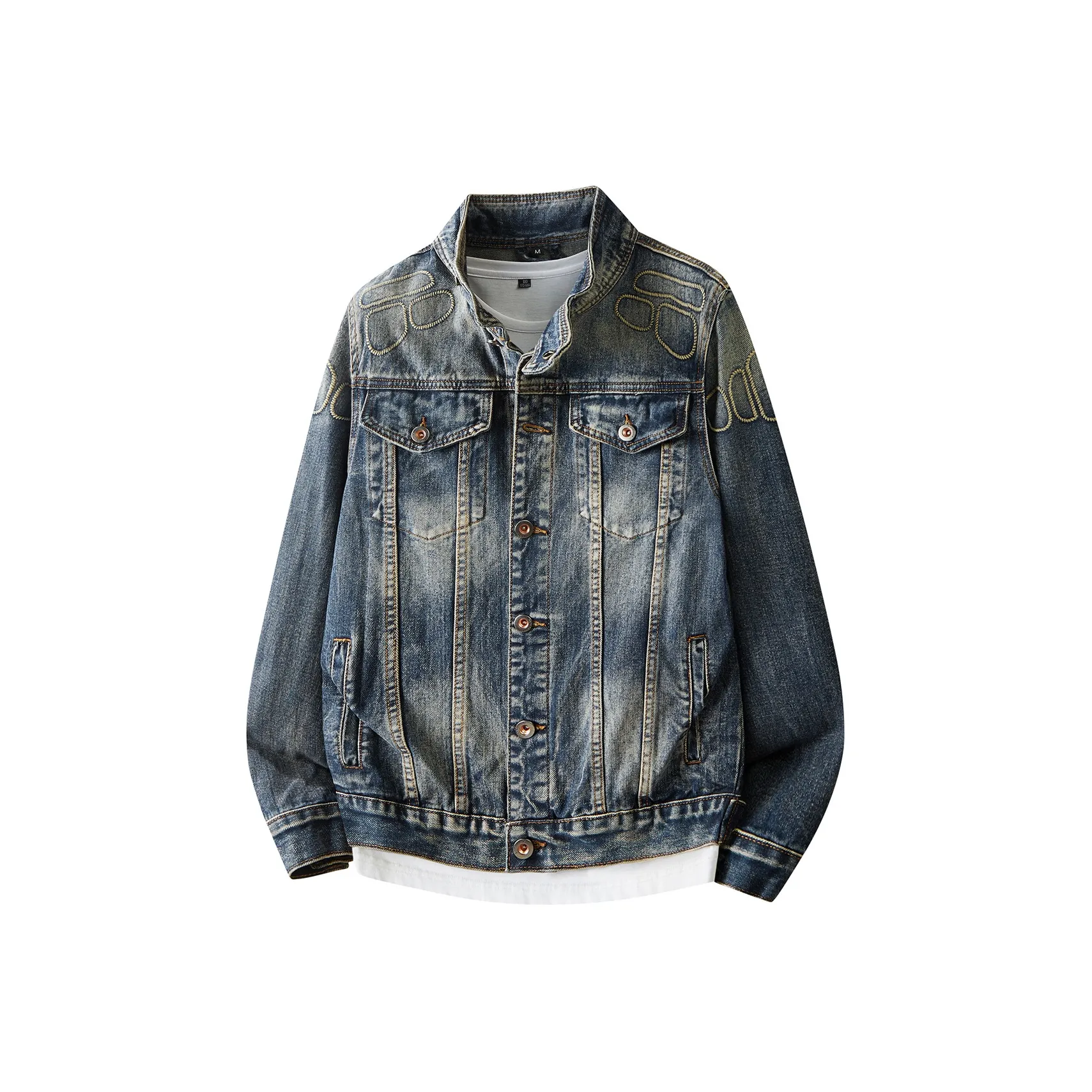 UKTK Винтажный синий Мужские куртки