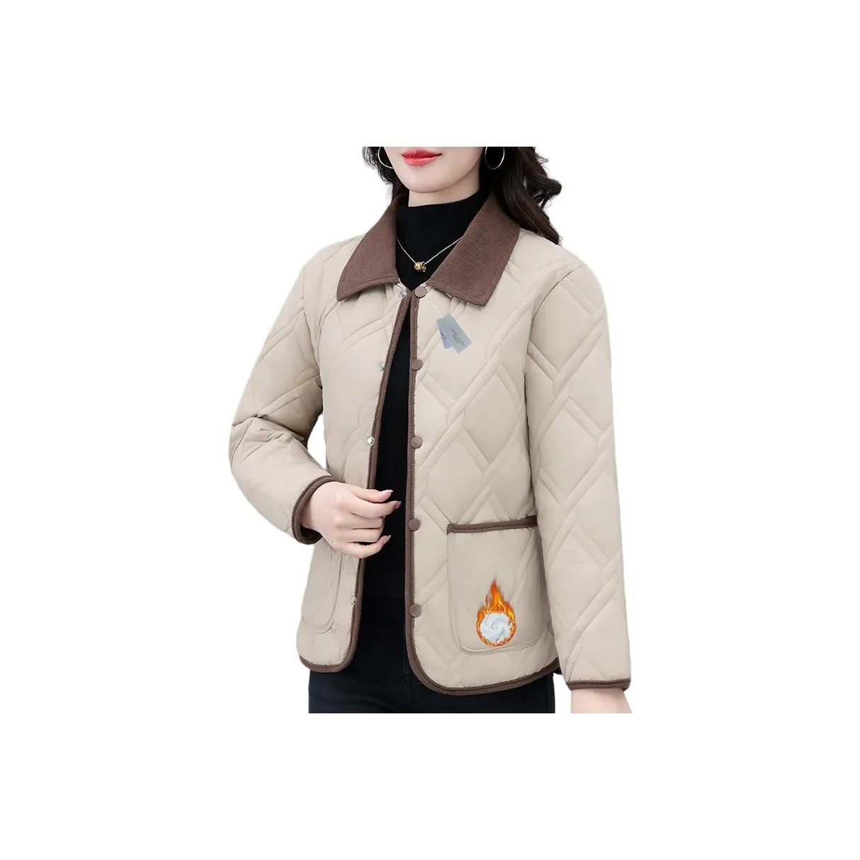 MOUSIDEYOUHUO Отложной воротник пуховая куртка женская