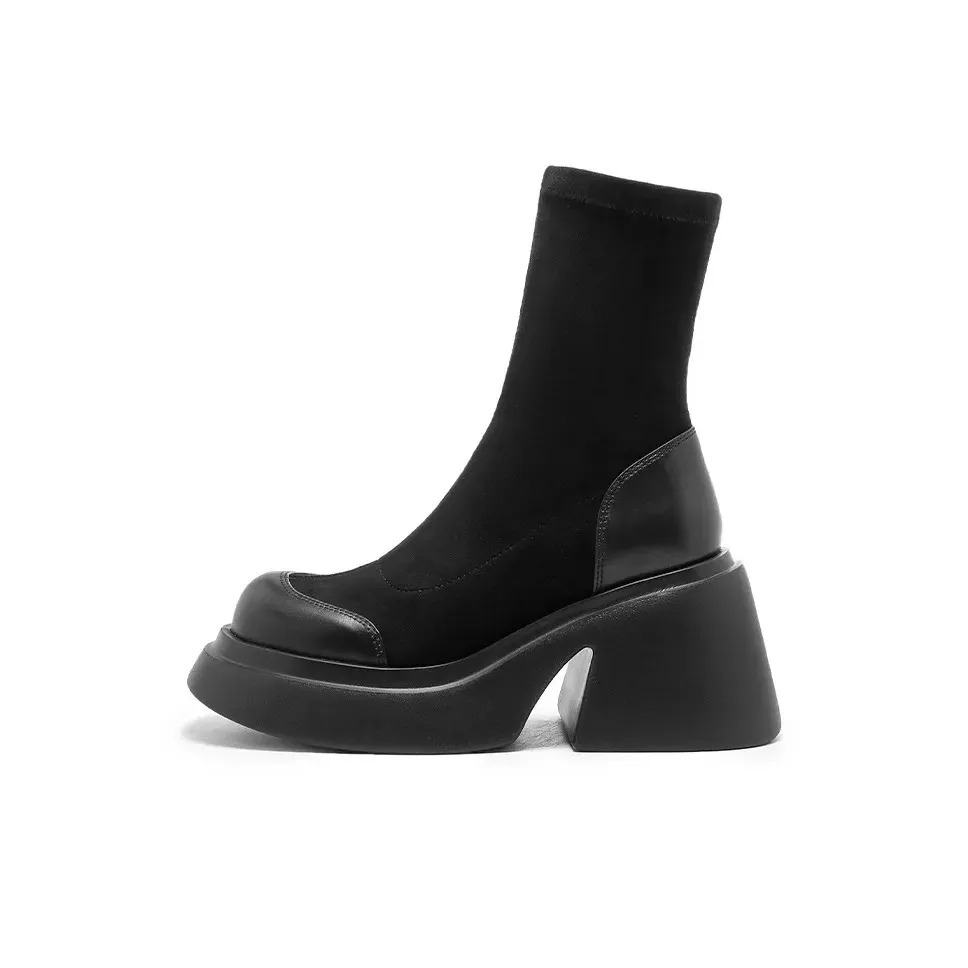 DANGLIANG Ботильоны Короткие BARREL Черные Женские