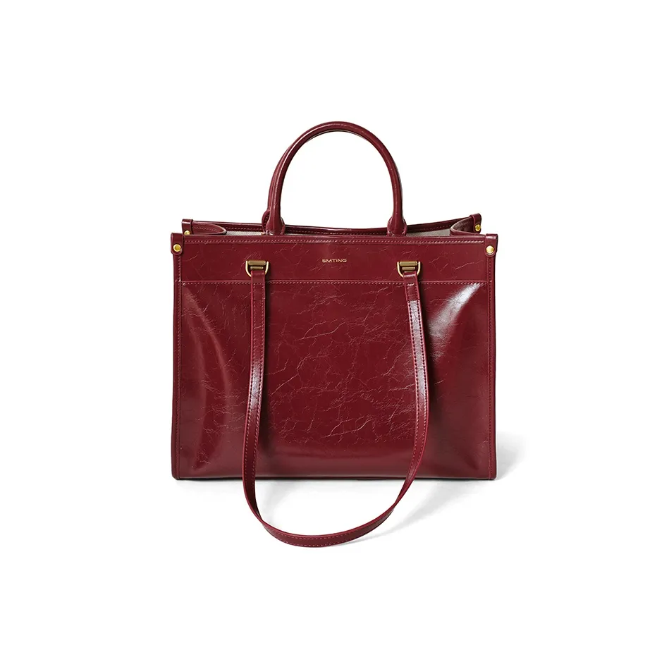 Simedin Сумка из коровьей кожи с одним плечевым ремнем большая женская премиум-класса красная