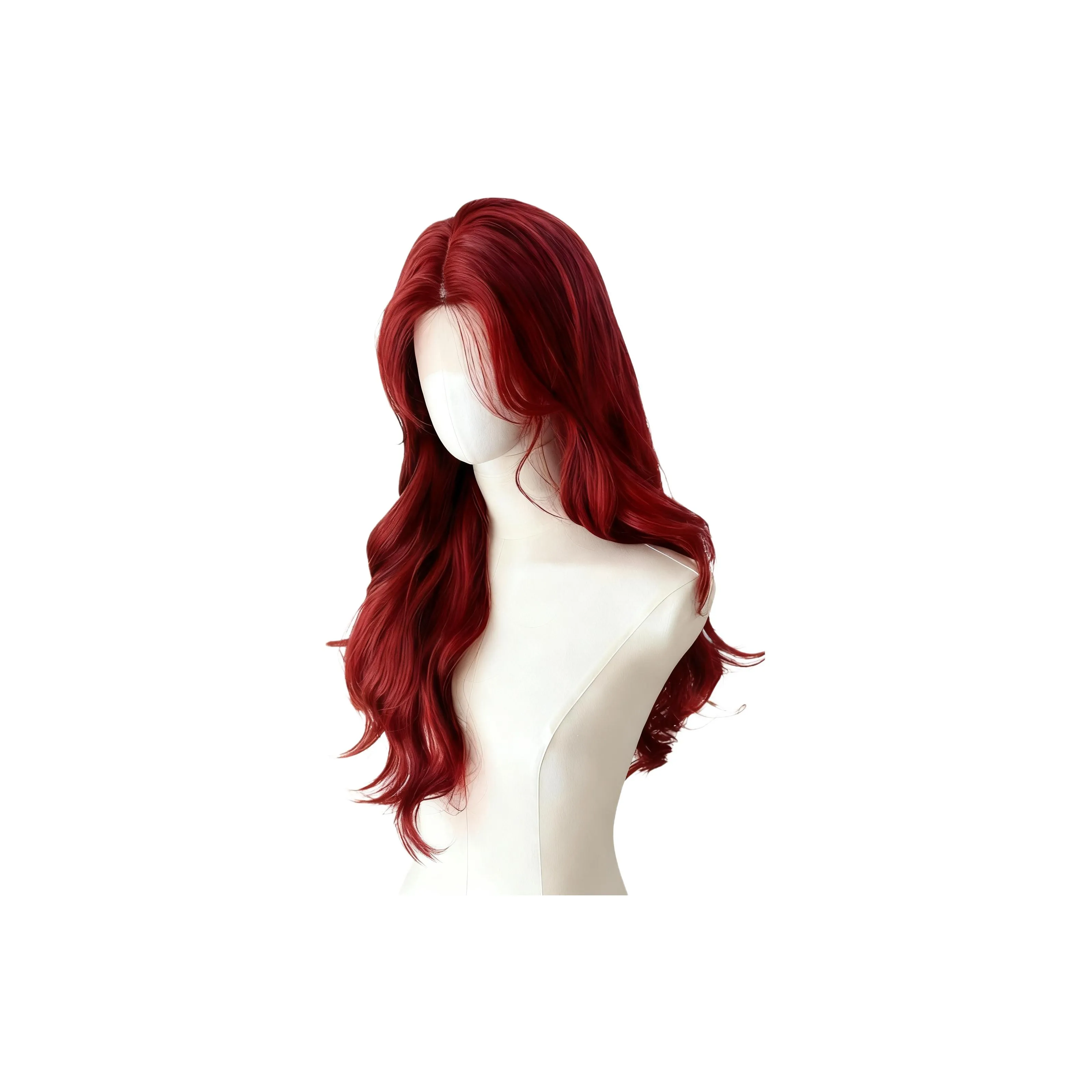 LIANXIANGKE Mira Красный Перука Полный Комплект с Передней частью Кружево и Большая волна Прямые Длинные Волосы для Косплея Высокотемпературная Пряжа