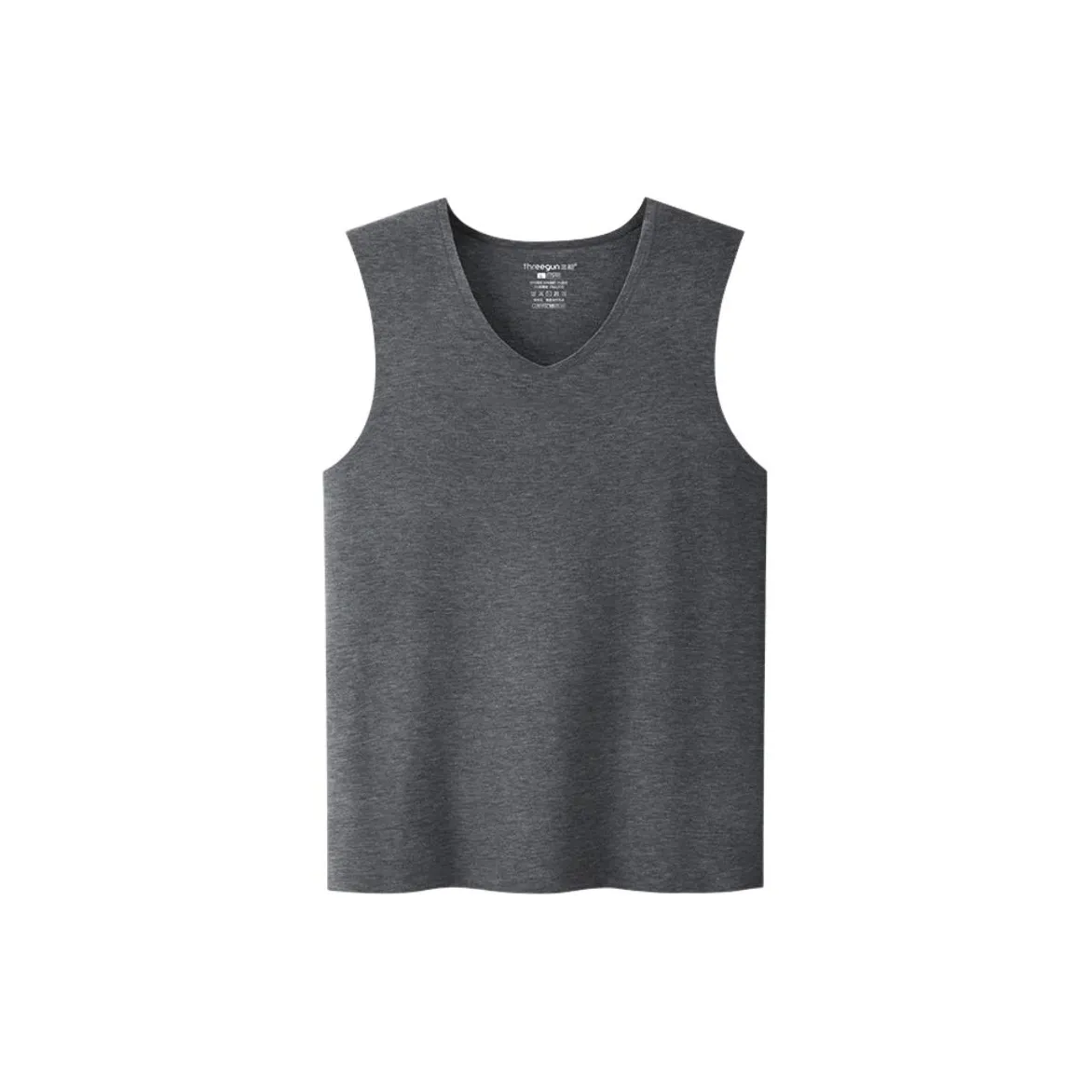 THREEGUN Термический жилет V-образного выреза из кашемира шелка бесшовный мужской