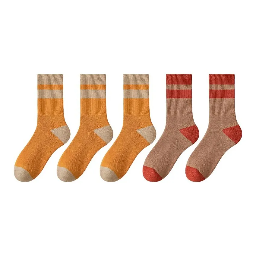 Lanza Осенние и зимние носки с высоким верхом утолщенные махровые женские упаковка из 5 пар