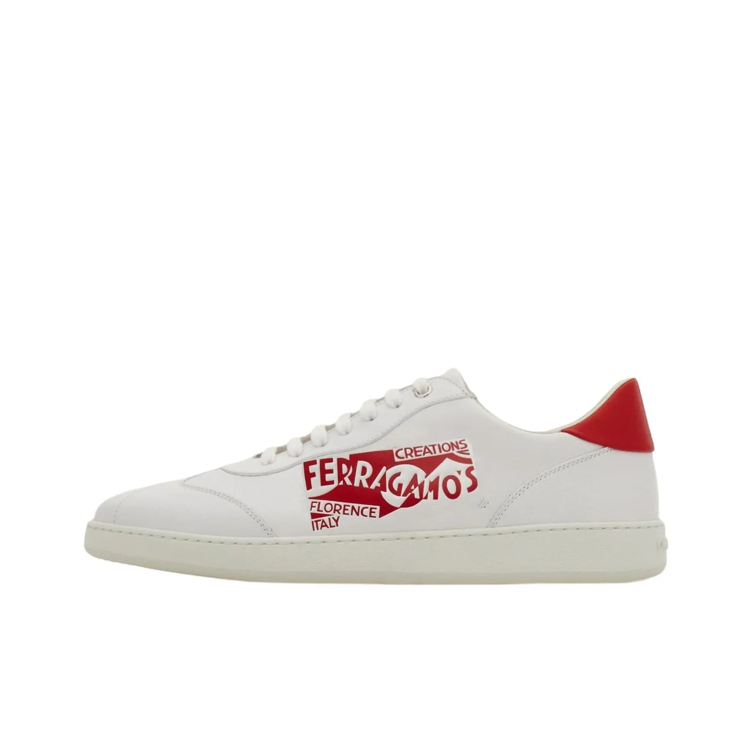Ferragamo Skateboard Shoes Men Low-Top White