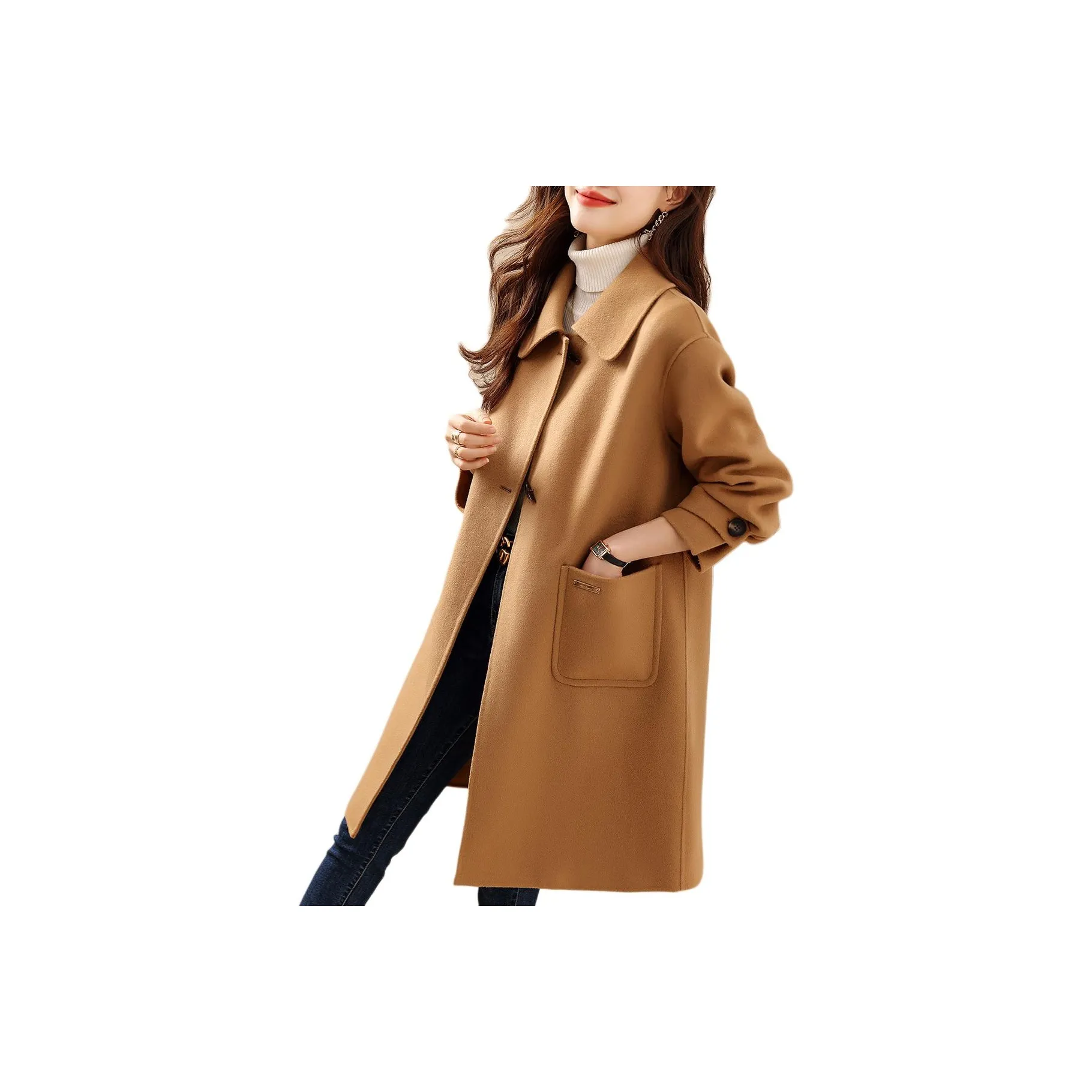 LANGQING CAMEL Подарочный набор Wave Прозрачный Бренд Наклеенный Женское пальто