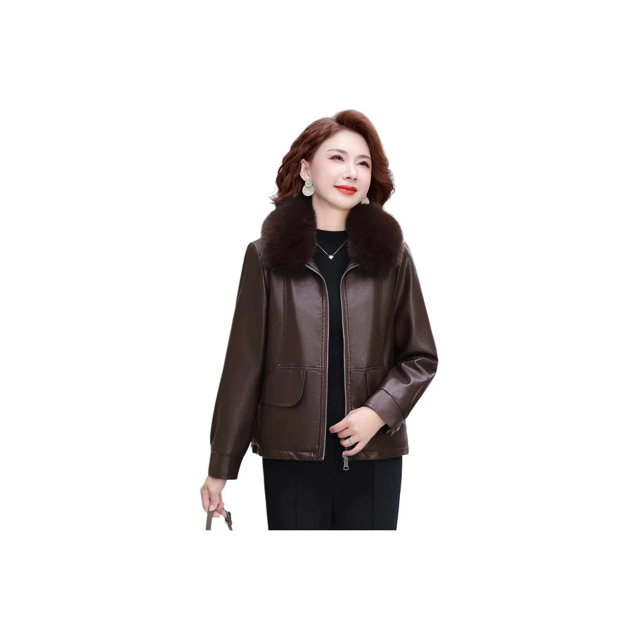 PIERRE CARDIN Кожа Куртка Женская