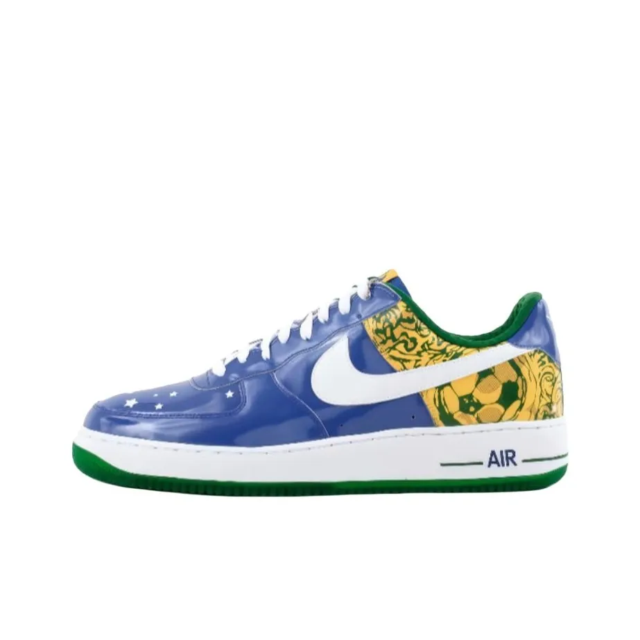 Nike Air Force 1 Skateboard Shoes Men Low Top Royal/White/Corn/Pine Green