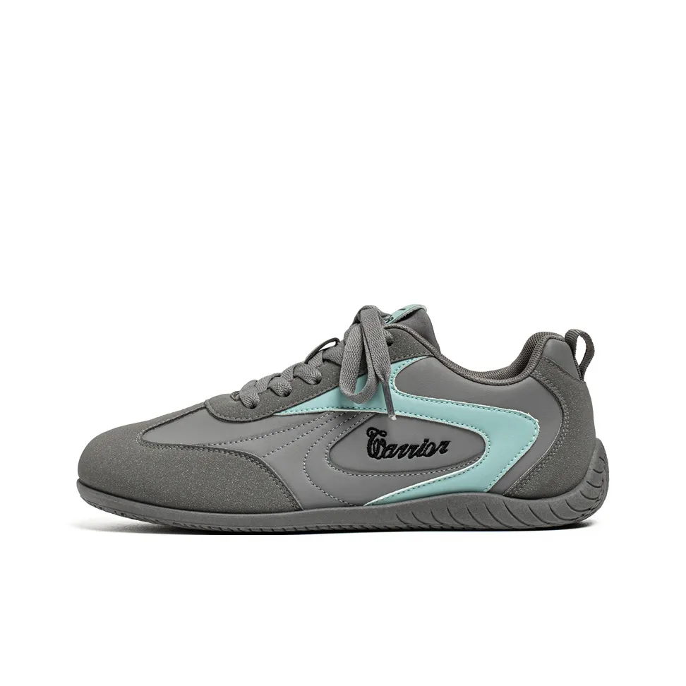 Warrior Slip-resistant Abrasion-resistant Coating Support Balance Low Top Casual Shoes Men's Dark Gray Cyan