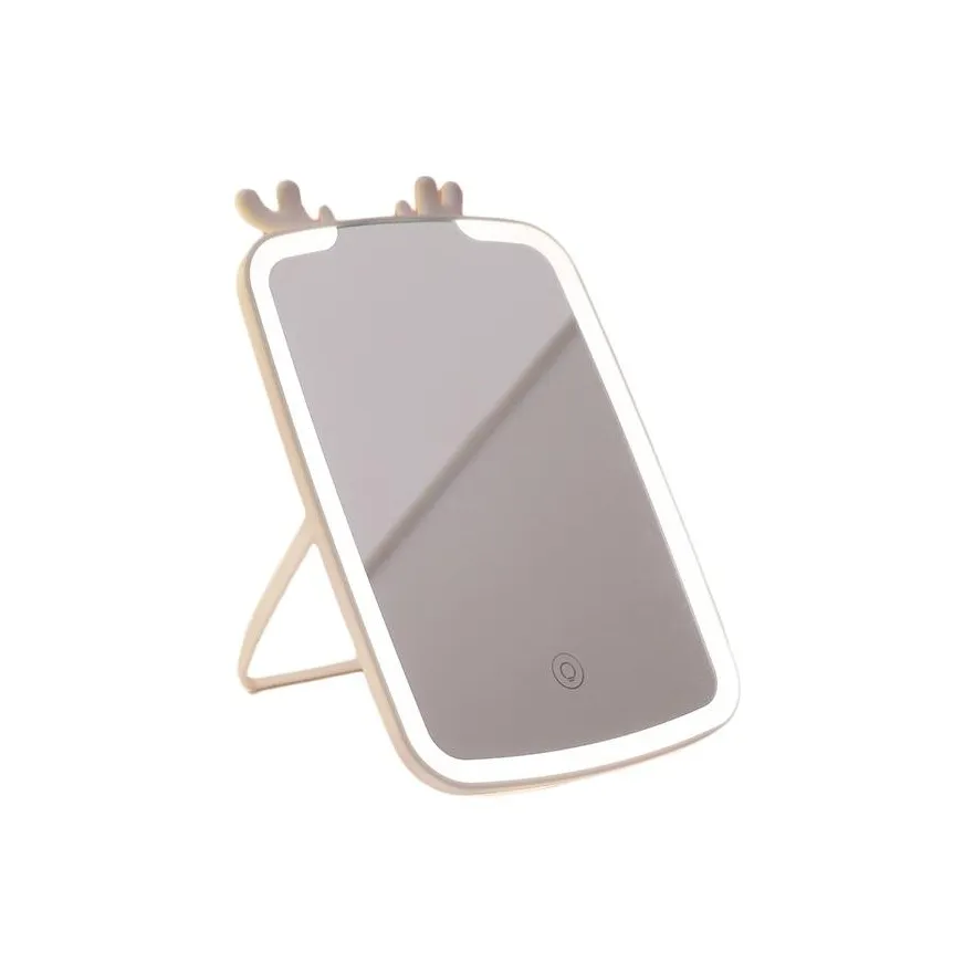 PureLove LED кольцо свет портативное зеркальце настольное зеркало карманное зеркало с подсветкой зарядка трехцветное