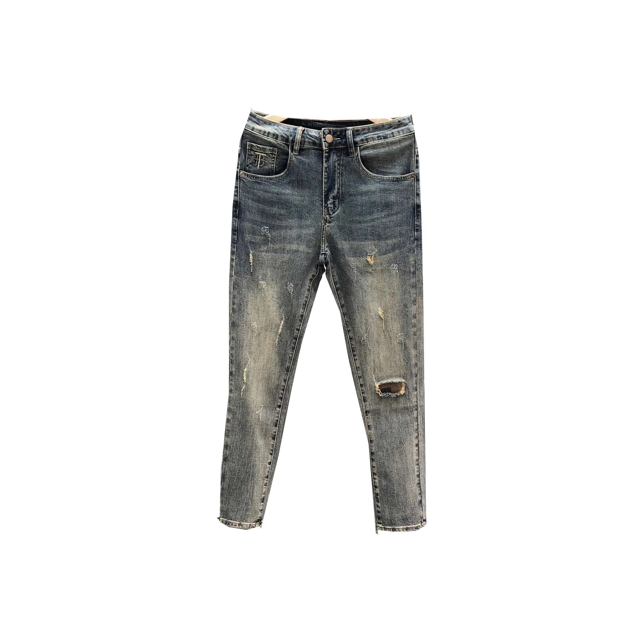 YONGYAN Washed Vintage Blue Men's Jeans YONGYAN Вымытый Винтаж Синий Мужские Джинсы