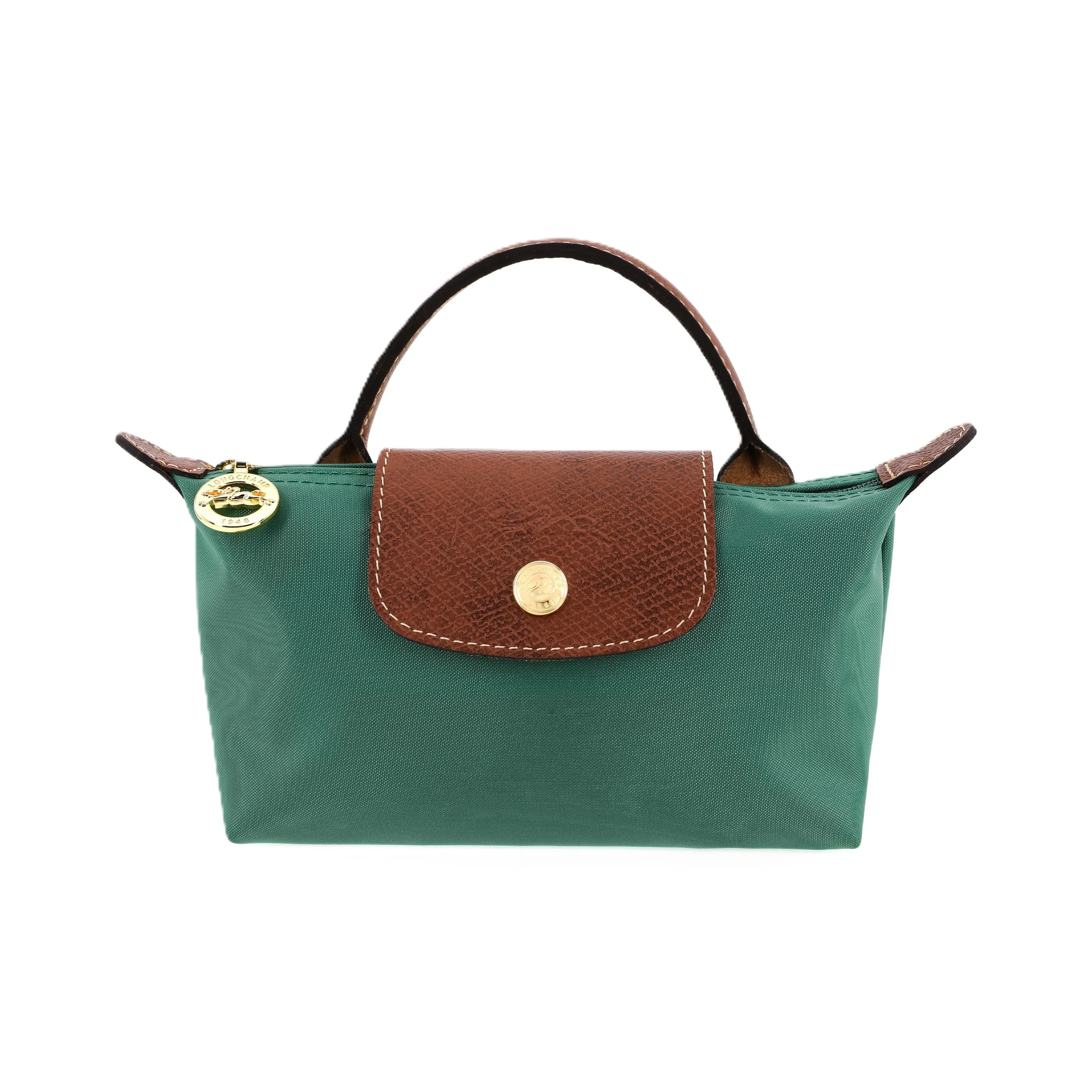 LONGCHAMP Le Pliage Холст Макияжная сумка Пельменная сумка Клатч Мини сумка Женская Шалфейно-зеленый